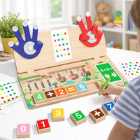 Juego de Aprendizaje de Matemáticas Montessori de Madera para Bebés, Ábaco Educativo, Juguetes de Regalo para Niños y Niñas