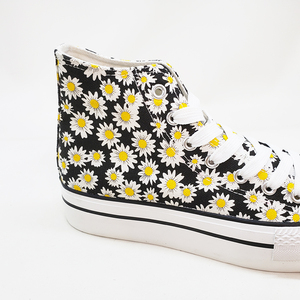 De alta calidad de moda de alta Top Floral <span class=keywords><strong>zapatillas</strong></span> de lona vulcanizados zapatos para las mujeres - Product Image 2