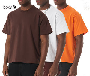 Camisetas de gran tamaño en blanco, camiseta cuadrada unisex, camiseta de hip hop, camiseta sólida de peso pesado 100% algodón 240 GSM, camiseta de calle para hombres - Product Image 1