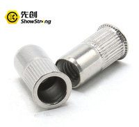 Rivet aveugle à tête ronde semi-cannelée, norme ISO classe 4.8 et 6.8, finition brillante, acier au carbone pour fixation de tôles