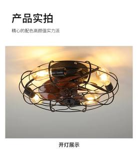 Ventilateur de plafond industriel moderne ultra silencieux avec lumière, montage encastré, 7 pales, moteur CC <30dB, 6 vitesses, avec télécommande - Product Image 6