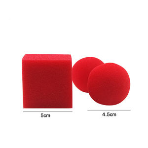 Bolas de Esponja Rojas Súper Suaves para Trucos de Magia, Esponja que se Convierte en Cubo, Juguete de Esponja, Dos Bolas, Un Cubo - Product Image 2