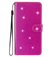 Étui portefeuille en cuir scintillant pour Samsung Galaxy S26 Pro S25 Edge S24 Plus S23 Ultra S22 S21 FE S20 S10 S10E – Housse brillante