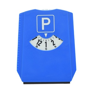 Großhandel Kundenspezifische Logo Blaue PS-Material Tragbare Parkscheibe Auto Timer für Werbezwecke - Product Image 1