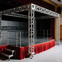 Plateforme de scène modulaire carrée en aluminium pour mariages et petits concerts, certifiée TUV, dimensions personnalisables, fournie directement par l'usine