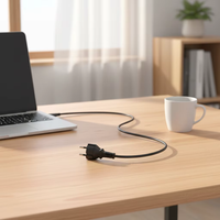 Câble d'extension électrique coréen en cuivre pur à deux broches pour appareils de cuisine et de bureau