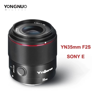 Yongnuo เลนส์กล้องถ่ายรูป <span class=keywords><strong>Sony</strong></span> E Mount YN35mm F2S,เลนส์กล้อง AF แบบฟูลเฟรม35มม. F2 DF DSM สำหรับ <span class=keywords><strong>SONY</strong></span> A7R3 A7RIV A6600 A9 - Product Image 1