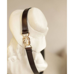 Cinturón de Cuero Vintage con Hebilla de Aleación, Estilo Retro Francés, para Mujer, Elegante, para Vestidos y Trajes - Zenos LB-VTG - Product Image 3
