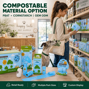 Bolsas Compostables de PBAT para Excrementos de Perro, para Viajes y Uso al Aire Libre, Grosor Personalizado, Embalaje para Pedidos al por Mayor - Product Image 6