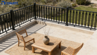Clôture de sécurité pour balcon, escaliers, jardin, clôture décorative, clôture de sécurité extérieure, clôture en métal moderne en alliage d'aluminium