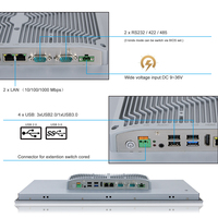 PC industriel 23,8 pouces J1900 sans ventilateur, ordinateur tactile HMI, RS232 RS485, double LAN, IP66, système d'automatisation industrielle