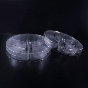 Bandeja de plástico personalizada con 5 compartimentos Bandeja de plástico para frutos secos con tapa - Product Image 4