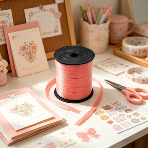 Nastro Rosso Opaco Party Love 500m 3 Pezzi per Confezione Decorazioni per Feste - Product Image 5