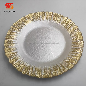 Assiettes à dîner en verre transparentes au design miroir, assiettes à fruits, bonbons, desserts, pour mariage, fête, hôtel, décoration de table - Product Image 2