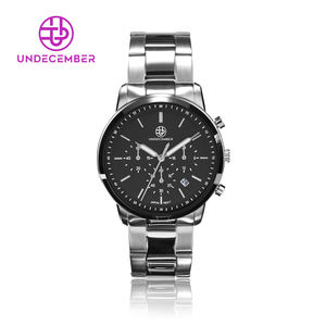 Montre à quartz pour homme de haute qualité Undecember, personnalisée en acier inoxydable, chronographe à quartz résistant à l'eau 5 ATM - Product Image 1