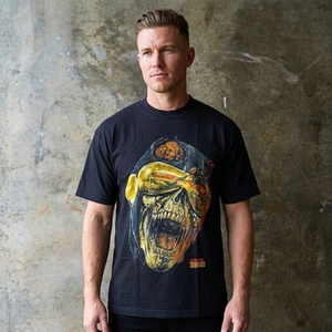 Oversized Black Short Sleeve <strong>T</strong> <strong>Shirt</strong> Custom <strong>Marvel</strong> Zombie Cyclops Pattern, 300g Knit Breathable Fabric Retro Comic Graphic - Product Image 5