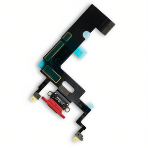 Cable flexible con conector de carga Lightning y micrófono para iPhone XR Rojo - Product Image 2