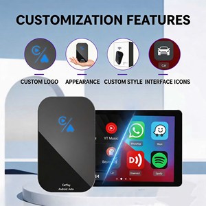 อะแดปเตอร์ INPUTECH 2 in 1 แบบมีสายและไร้สายสำหรับ CarPlay & Android Auto กล่องแปลง USB Type-C Car Play รุ่น CA-01 - Product Image 2