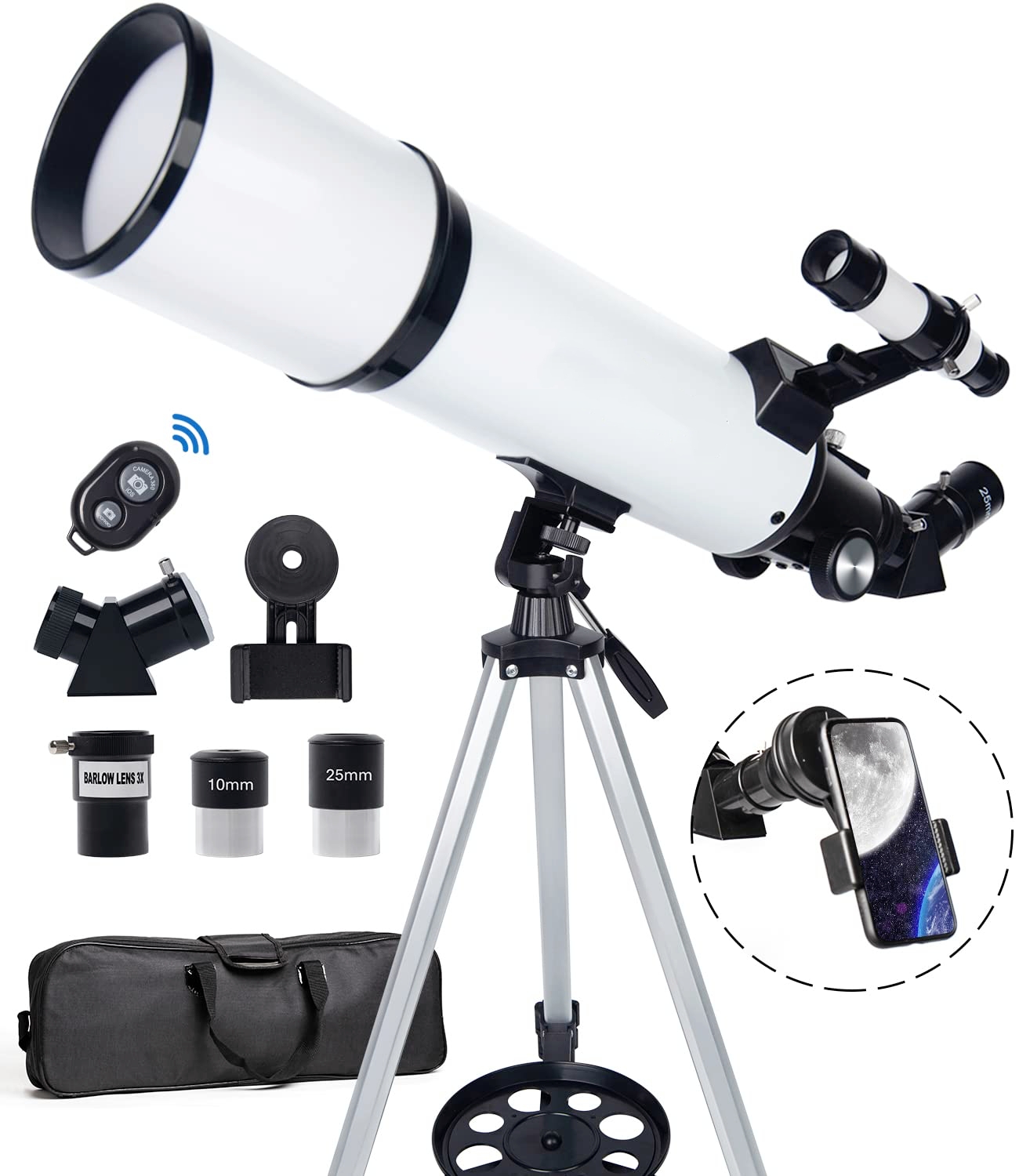 70Mm Diafragma 500Mm Astronomische Breken Draagbare Mount Volledig Multi-Coated Telescoop Professionele Astronomische Voor Verkoop