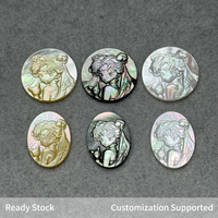 Piezas de Joyería de Madreperla con Patrón de Sailor Moon y Luna Talladas con CNC, Conchas Naturales para Hacer Collares y Pulseras