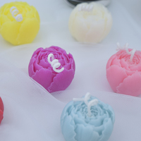 Bougies parfumées artisanales populaires en forme de petite rose hibiscus pour la décoration intérieure de Noël – Économiques