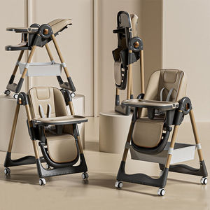 Seggiolone Multifunzionale per Neonati con Schienale e Altezza Regolabili, Vassoio per l'Alimentazione, Sedia da Pranzo <span class=keywords><strong>Portatile</strong></span> per Bambini - Product Image 5