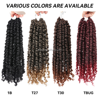 Bombe à ressort pré-torsadée Nubian Twist Hair Pré-bouclé Ombre Ghana Mini Spring Passion Twist Synthétique Crochet Tresse Cheveux