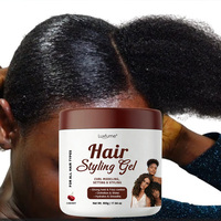 Gel Coiffant Effet Queue de Cheval Lisse, Anti-Frisottis, Fixation Forte pour Cheveux Rebelles