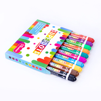 Marqueurs à points de 10 mm, 10 couleurs, non toxiques, peinture à points, applicateur fin, marqueurs d'art pour enfants, peinture lavable pour enfants, applicateur