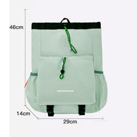 Sac à dos en denim avec cordon de serrage pour raquette de badminton, en polyester, grande capacité, imperméable, respirant, ultra-léger, sac de sport pour