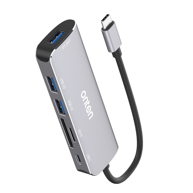 6 in 1 Usb c Multi Port Hub 3 USB 3.0 Ports SD/Micro SD Card Reader Compatible for MacBook Pro