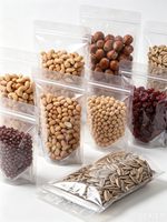 Sachet Doypack Transparent Personnalisé en LDPE avec Fermeture Zip Refermable pour Emballage Alimentaire de Noix, Céréales, Snacks et Aliments Secs