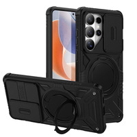 Nouvelle coque de téléphone magnétique avec rotation à 360° °   Support rotatif avec anneau et cache-caméra coulissant antichoc pour Samsung Galaxy S26 S25 S27 Plus Ultra