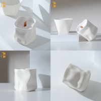 Décor de parfum de maison de la Saint-Valentin bougeoir en céramique unique pot de bougie en porcelaine de forme irrégulière de luxe de haute qualité