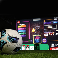 Jeux de sport interactifs de loisirs en salle, football virtuel avec projecteur, football