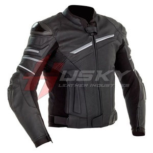 Ropa deportiva personalizada de alta calidad para hombre, chaqueta de carreras de motos de cuero de vaca, protectores certificados CE, estampado a prueba de viento - Product Image 3