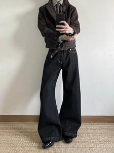 Men <strong>Moleskin</strong> Blend <strong>Jeans</strong> Soft Brushed Surface Denim Pants Straight Fit Winter Warm Trousers Cozy Supplier - Product Image 3