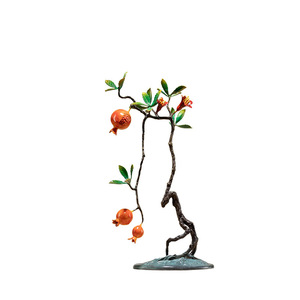 Figura de árbol de granada de cobre, artesanía tradicional, decoración para sala de estar, regalo de Año Nuevo chino - Product Image 5