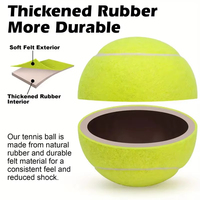 Balles de tennis à haute élasticité pour l'entraînement et la compétition, en caoutchouc extérieur à fibres élastiques pour les exercices et le divertissement