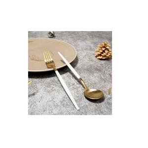 Vaisselle Ustensiles de table Ustensiles de cuisine Couverts en acier inoxydable Ensemble de 5 et aspect royal Poignée moulée Fournitures de cuisine - Product Image 5