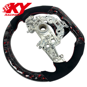 Volante deportivo de carreras personalizado, forjado en fibra de carbono, con LED, indicador de RPM y cuero, apto para Kia Stinger GT - Product Image 3