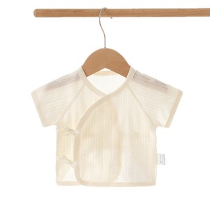 Blouse mi-longue pour nouveau-né, été, coton fin, manches courtes, taille 52, vêtements tricotés unisexes - Product Image 5