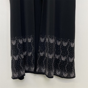 1431B #   Abaya ChaomengFashion Dubaï 2024, luxe, papillon argenté, diamant, abaya ouverte, cardigan, vêtements islamiques pour femmes musulmanes, kimono - Product Image 4