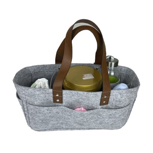 Petit sac de rangement portable en toile naturelle souple avec fermeture éclair, étanche, bandoulière, capacité 2-2,9 L, pour articles de puériculture - Product Image 4