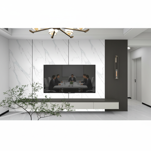 Lámina <span class=keywords><strong>de</strong></span> PVC Plástico Moderna, Impermeable, con Protección UV, Diseño Mármol, para Paneles <span class=keywords><strong>de</strong></span> Pared <span class=keywords><strong>de</strong></span> Hotel, 2.5mm, Alta Calidad - Product Image 1