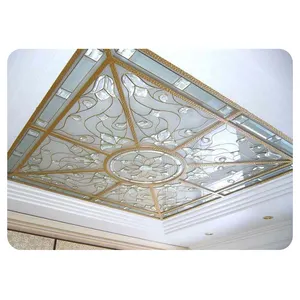 Leaded Glass Bevels Dome Skylight Daylighting Stained Glass Skylight Dome For Home Decor Tiffany Stained Beveled Glass Dome Roof