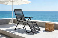 Fauteuil inclinable pliant en plastique imperméable, résistant à la rouille, confortable, pour extérieur, zéro gravité, idéal pour villa - Vente en gros usine