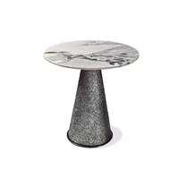 Hochwertiger moderner runder Marmor-Schlaftisch kleiner eleganter Couchtisch für Zuhause Wohnzimmer Schlafzimmer Bar Hotel usw