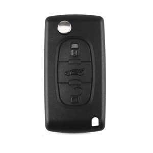 <strong>Replacement</strong> 3-Button <strong>Remote</strong> <strong>Car</strong> Flip <strong>Key</strong> Shell Fob for Peugeot 107 207 307 407 607 208 308 408 CE0523 Groove Battery Holder - Product Image 5