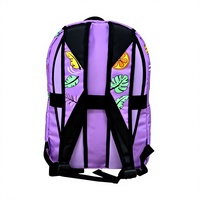 Sac à dos mignon en forme d'éléphant de dessin animé pour enfants, fermeture éclair, imprimé de fruits tropicaux vibrants, grande capacité, sac à dos d'école, compartiment pour ordinateur portable